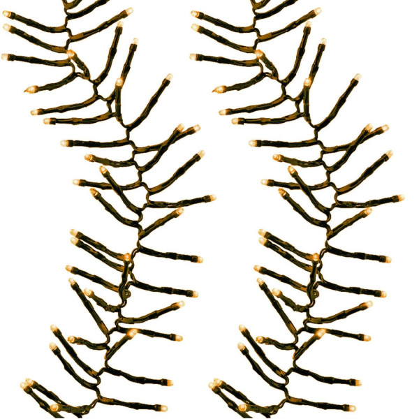 LED Büschellichterkette - Cluster - 2040 bernstein LED - L: 19m - 8 Funkt. - Timer - Innen/Außen