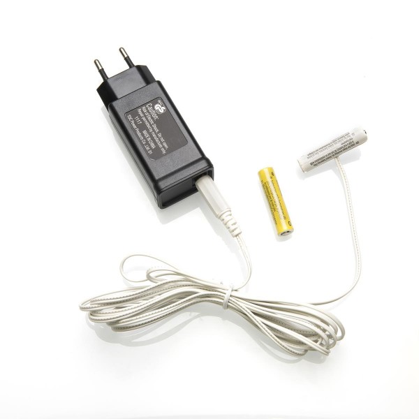 Netzadapter für Batterieartikel (2xAAA) - Batterie Eliminator - Ersetzt 2 Microbatterien - Innen
