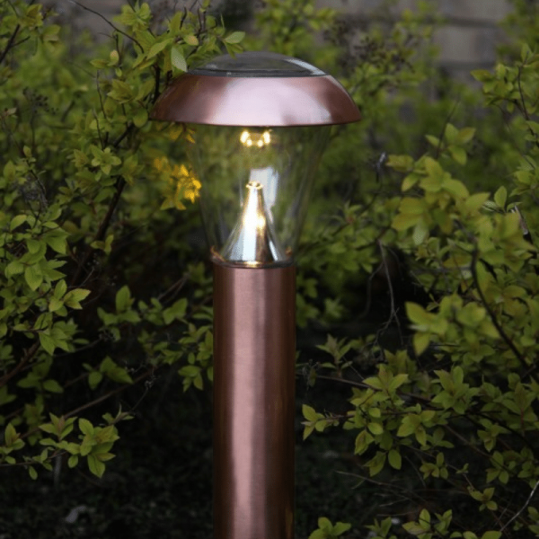 LED Solar Wegleuchte "Napoli" - Edelstahl - warmweiße LED - H: 36cm