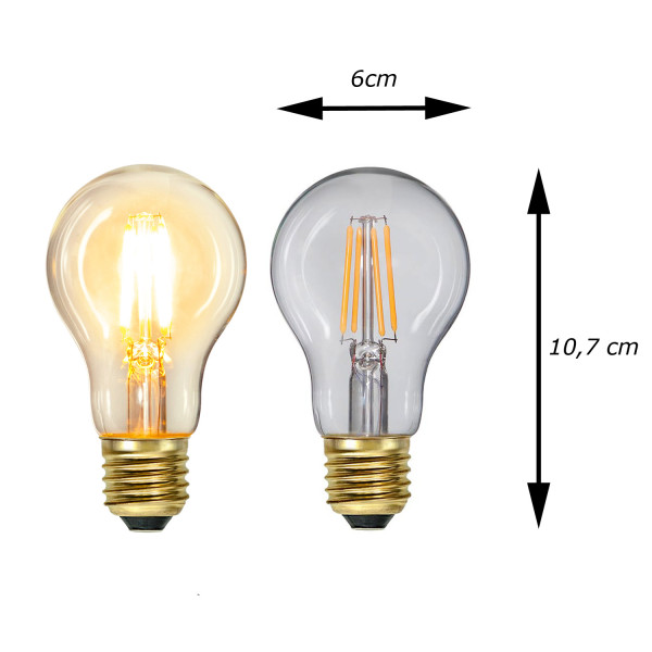 Illu-/Partylichterkette 40m - Außenlichterkette weiß - Made in Germany- 60 Edison LED Filamentlampen