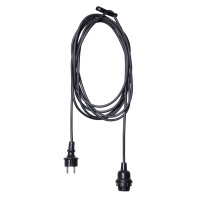 Kabel mit E27 Lampenfassung - für Lampenschirme/Hängeleuchten - für Innen/Außen - 5m - schwarz Kabel mit E27 Lampenfassung - für Lampenschirme/Hängeleuchten - für Innen/Außen - 5m - schwarz