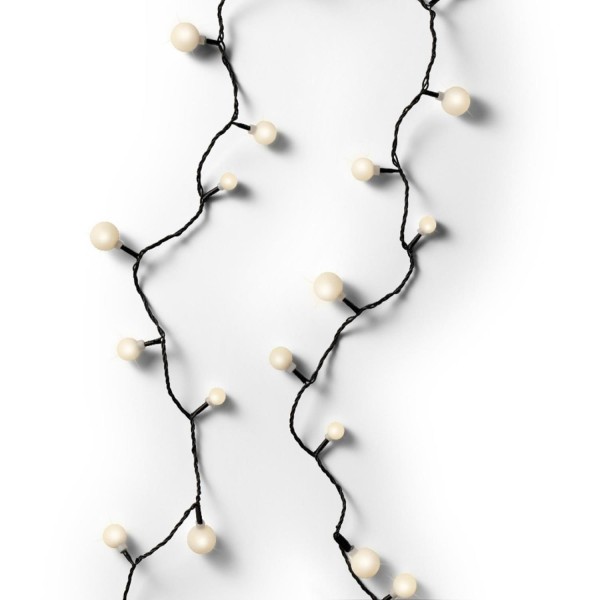 LED Lichterkette BERRY - 240 weiße Kugeln - 3 unterschiedliche Größen - L: 18m - für Außen