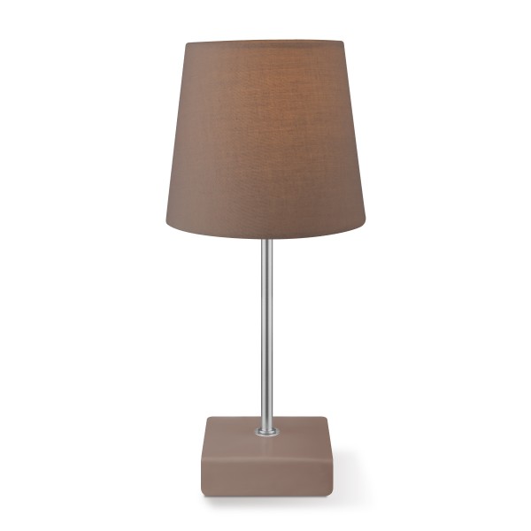Tischleuchte ARICA - braun - 27cm hoch - E14 Fassung - Keramiksockel