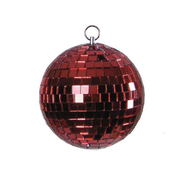 Spiegelkugel 20cm farbig rot- Diskokugel (Discokugel) zur Dekoration und Party- Echtglas - mirrorball rot