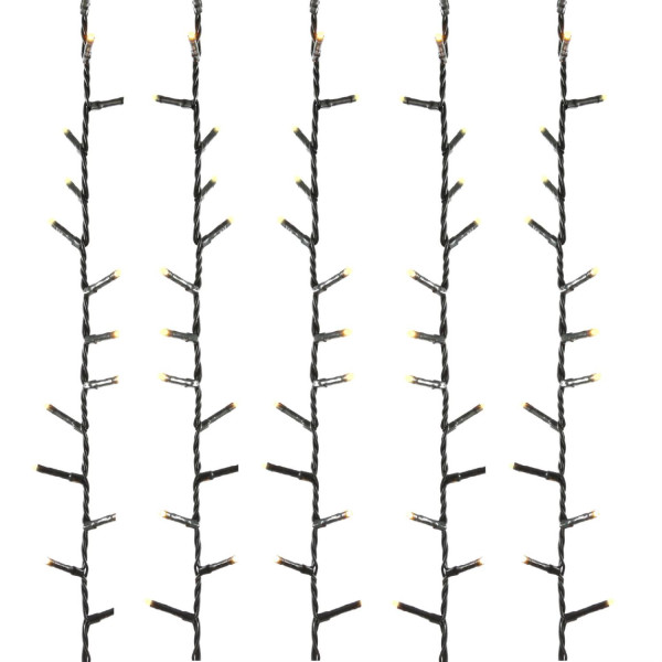 LED Lichterkette - Weihnachtslichterkette - 500 bernstein LED - L: 11m - 8 Modi/ Timer - für Außen