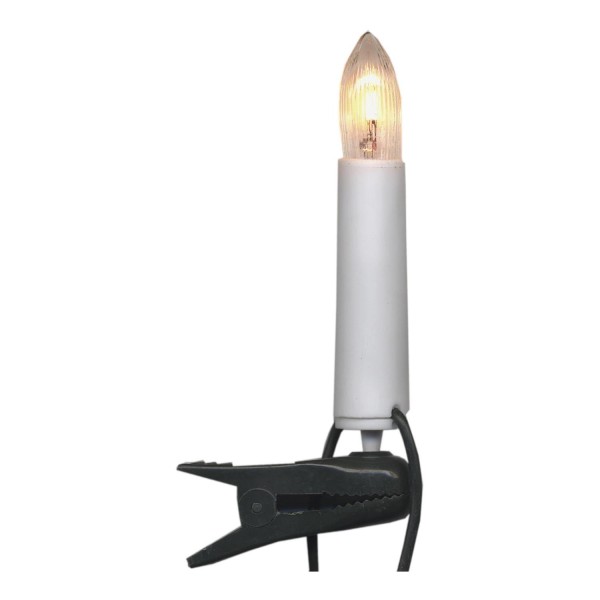 Kerzenlichterkette - Baumkerzen - 25 warmweiße Glühlampen - Ring - E10 Fassung - L: 12m - für Innen