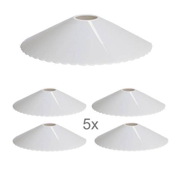 System CONNECTA WHITE - 5er Pack weißer Lampenschirm - D: 20,5cm - H: 4,5cm - outdoor