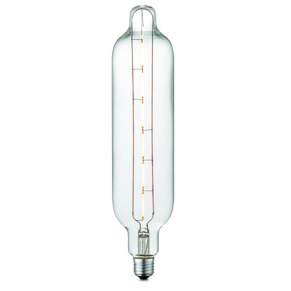 Retro LED Filament Leuchtmittel TUBE klar - 3000K - 400lm - E27 - dimmbar - H: 33cm - D7,8cm