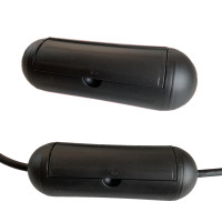 Kabelschutzdose, schwarz - zur Verlegung von Stromkabeln im Freien Kabelschutzdose, schwarz - zur Verlegung von Stromkabeln im Freien