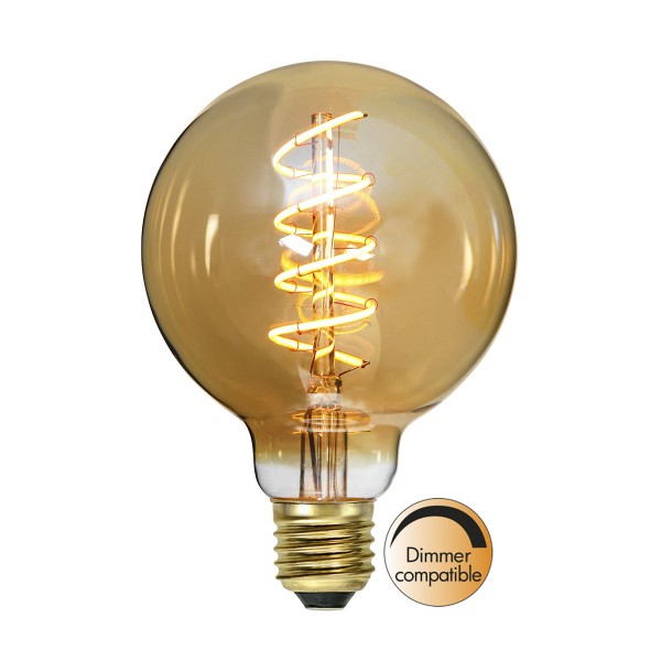 Dekoration LED Kugellampe "Amber Spiral Filament"- E27- ultra warmweiß 2000K - 90 Ra - 160lm