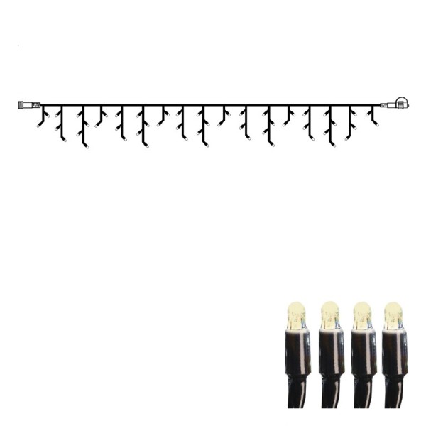 B-Ware System 24 | LED-Lichtvorhang | koppelbar | exkl. Trafo | 3.00m x 0.40m | 49x Warmweiß