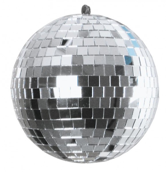 Spiegelkugel 15cm silber- Diskokugel (Discokugel) zur Dekoration - Echtglas - mirrorball silver chrome