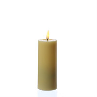 LED Stumpenkerze MIA - Echtwachs - realistische 3D Flamme - H: 12,5cm - D: 5cm - Batterie - gelb LED Stumpenkerze MIA - Echtwachs - realistische 3D Flamme - H: 12,5cm - D: 5cm - Batterie - gelb