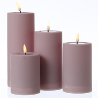 Vorschau: LED Stumpenkerze MIA - Kunststoff - 3D Flamme - H: 10cm - D: 7,5cm - für Außen - rosa Vorschau: LED Stumpenkerze MIA - Kunststoff - 3D Flamme - H: 10cm - D: 7,5cm - für Außen - rosa