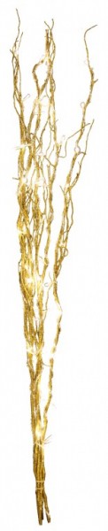 LED Leuchtzweig "Willow" - goldfarbene Weide - 60 warmweiße LED - H: 115cm - inkl. Trafo