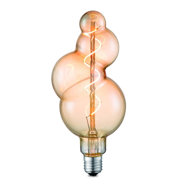 Design LED Leuchtmittel BUBBLE amber - 2200K - E27 - 130lm - dimmbar