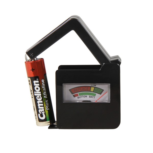 Batterietester "KRALLE" - für alle 1,5V Batterien und Knopfzellen