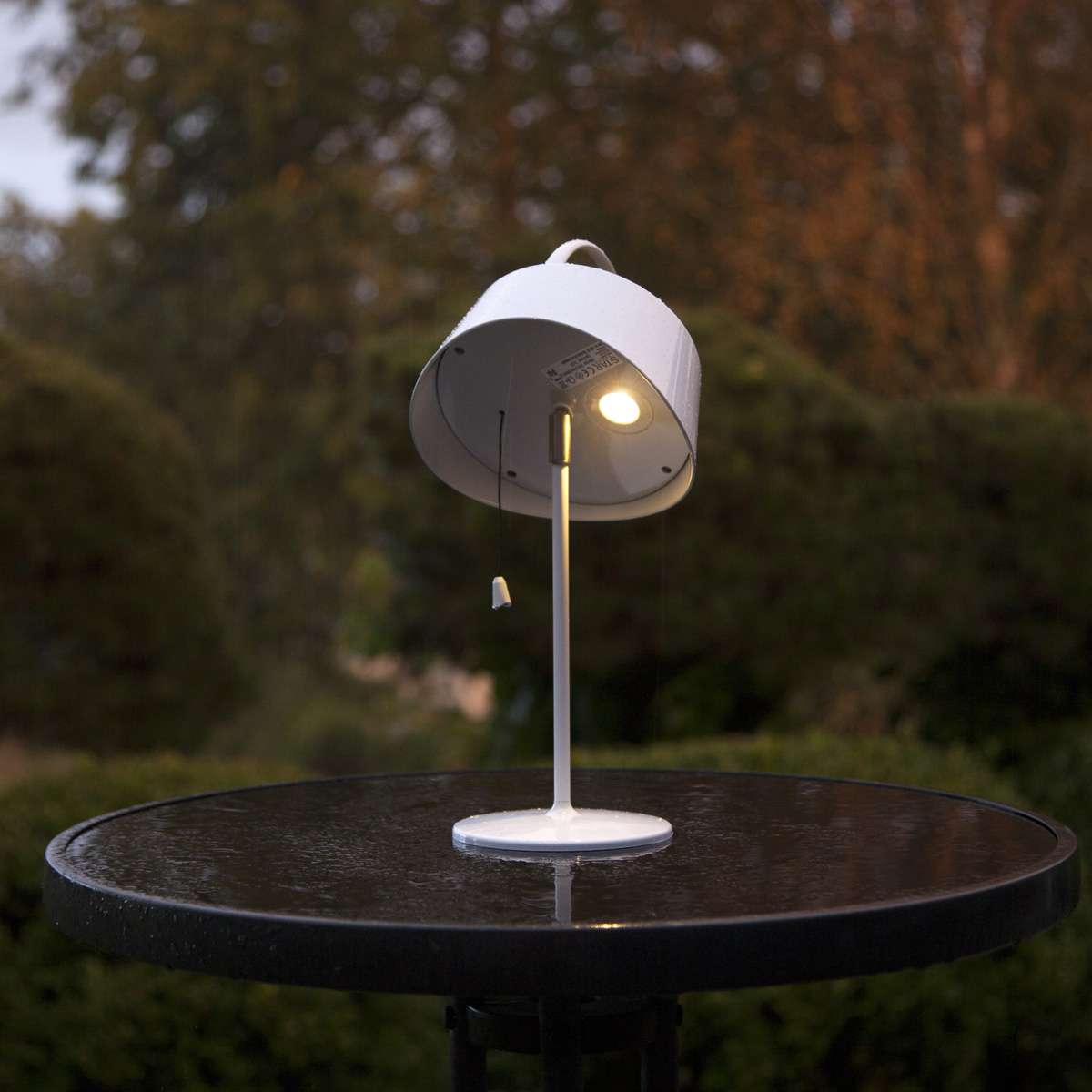 Garten Licht Mit Batterie LED Tischleuchte mit Solarpanel und Batterie - 40lm - H: 36cm - outdoor