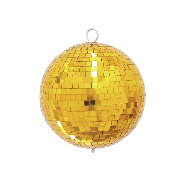 Spiegelkugel 20cm farbig gold- Diskokugel (Discokugel) zur Dekoration und Party- Echtglas - mirrorball gold