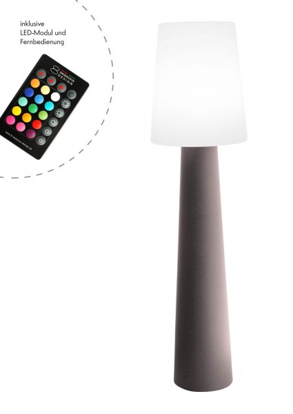 Outdoor XL Stehlampe No. 1 "Taupe" H:160cm - LED Modul - Außenleuchte IP44