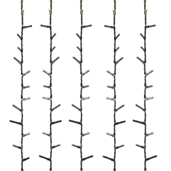 LED Lichterkette - Weihnachtslichterkette - 750 bernstein LED - L: 16m - 8 Modi/ Timer - für Außen