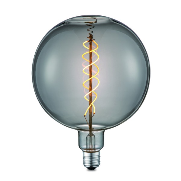 Designleuchtmittel PLUTO G180 smoke - LED Filament - 2200K - E27 - 240lm - dimmbar - D: 18cm 