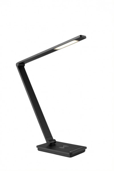 Tischleuchte ECKARD - LED - 3 Lichtfarben wählbar - 560lm - Induktiv Ladung - dimmbar - schwarz