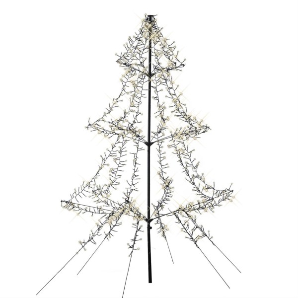 B-Ware LED Lichterbaum - Weihnachtsbaum - 1200 LED - H: 2m - Dimmer - Timer - aufklappbar - für Auße