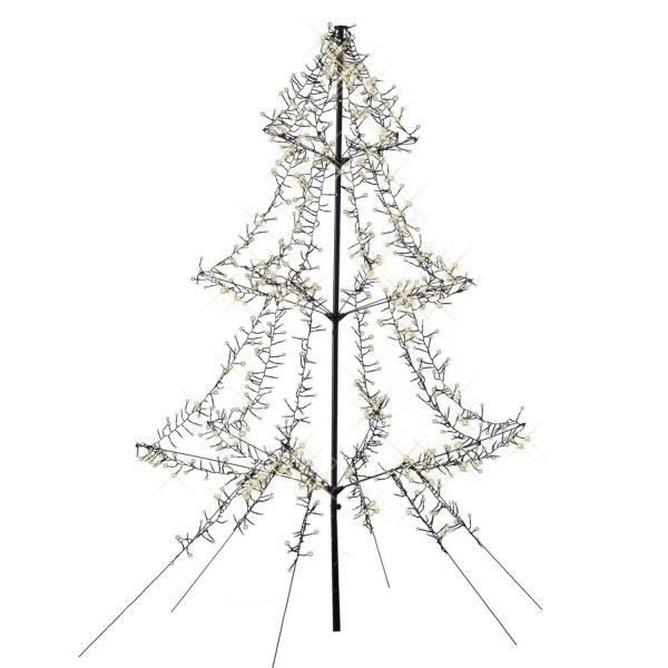 LED Lichterbaum - Weihnachtsbaum - 1200 funkelnde LED - H: 2m - Timer - 8 Funktionen - aufklappbar