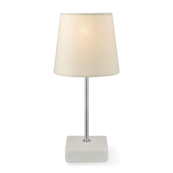 Tischleuchte ARICA - creme beige - 27cm hoch - E14 Fassung - Keramiksockel