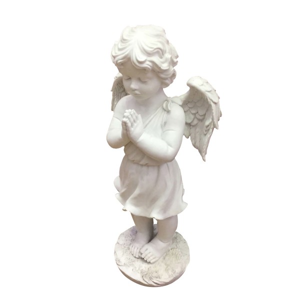 Engel stehend und betend - weiss - 50 x 24 x 17cm