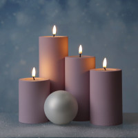 Vorschau: LED Stumpenkerze MIA - Kunststoff - 3D Flamme - H: 10cm - D: 7,5cm - für Außen - rosa Vorschau: LED Stumpenkerze MIA - Kunststoff - 3D Flamme - H: 10cm - D: 7,5cm - für Außen - rosa