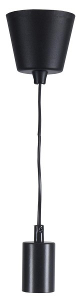 Lampenfassung/Deckenleuchte "Stil" - E27 Fassung - L: 1,5m - schwarzes Kabel - schwarze Fassung