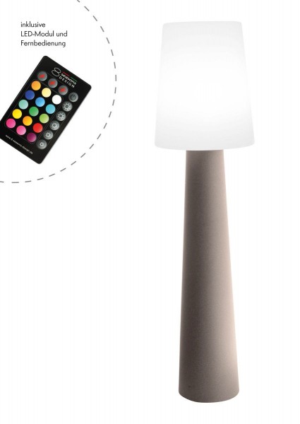 Outdoor XL Stehlampe No. 1 "Sand" H:160cm - LED Modul - Außenleuchte IP44