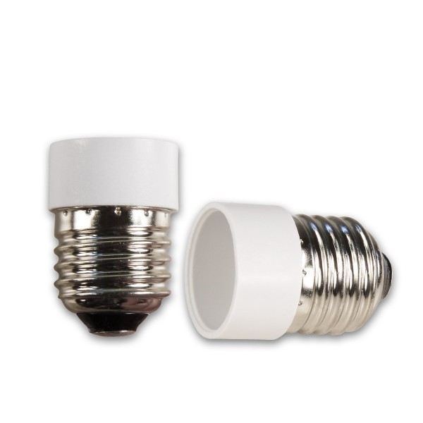 Lampensockel Adapter für Leuchtmittel - Porzellan - max 100W - E27 auf E14