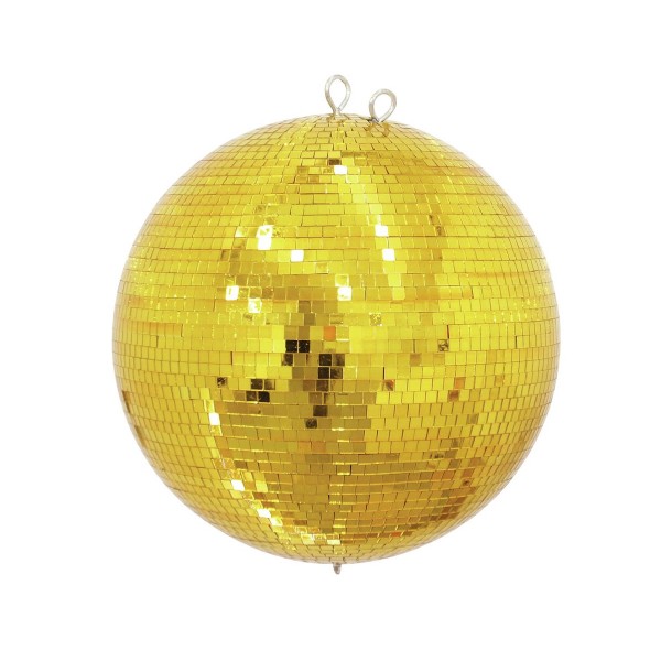 Spiegelkugel 75cm gold- Diskokugel (Discokugel) Party Lichteffekt - Echtglas - mirrorball safety gold color