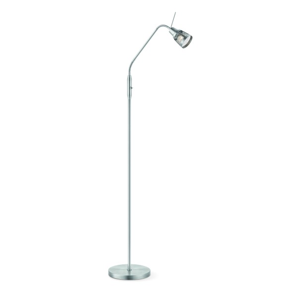 Stehlampe SOLO silber - GU10 Fassung - 140cm - flexibler Kopf