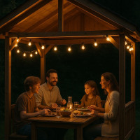 Vorschau: Illu-/Partylichterkette 40m - Außenlichterkette weiß - Made in Germany- 60 Edison LED Filamentlampen Vorschau: Illu-/Partylichterkette 40m - Außenlichterkette weiß - Made in Germany- 60 Edison LED Filamentlampen