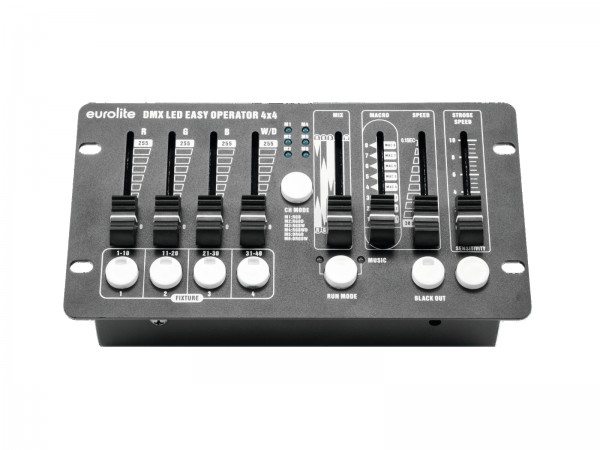 DMX Controller 4x4 - DMX Steuerung für 4-farb Scheinwerfer - PAR Steuerung - RGBW RGBA - Programme - Musiksteuerung