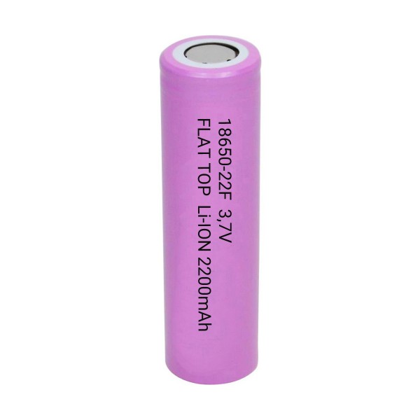 SOLAR-AKKU - 2200mAh FLAT TOP - speziell für Solarprodukte - 18650 22F - 3,7V - Li-Ion