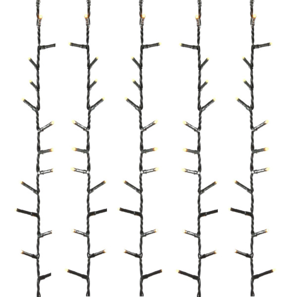 LED Lichterkette - XXL Weihnachtslichterkette - 2000 bernstein LED - L: 45m - 8Modi/ Timer - Außen