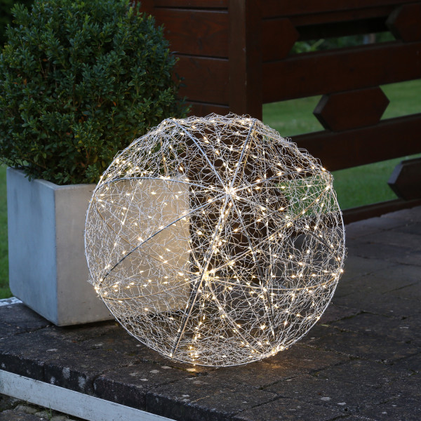 LED 3D Designkugel TRASSEL - Drahtkugel - D: 50cm - 300 warmweiße LED