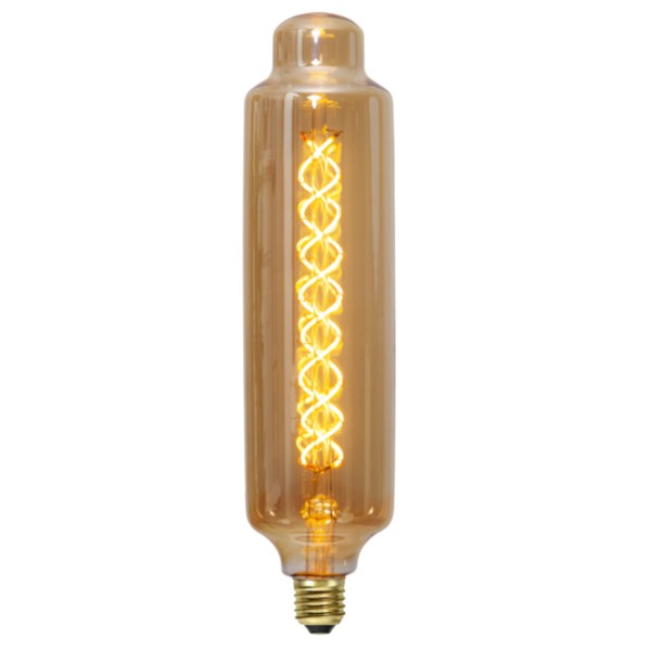 LED DEKO Leuchtmittel VINTAGE SPIRAL AMBER 310mm - E27 - 4,7W - WW 2000K - 190lm - dimmbar