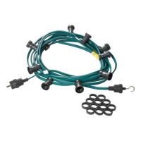 Vorschau: Illu-/Partylichterkette 20m - Außenlichterkette grün - Made in Germany- 30 kaltweiße LED-Kugellampen Vorschau: Illu-/Partylichterkette 20m - Außenlichterkette grün - Made in Germany- 30 kaltweiße LED-Kugellampen
