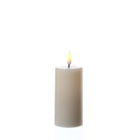 LED Stumpenkerze MIA - Echtwachs - realistische 3D Flamme - H: 10cm - D: 5cm - Batterie - creme LED Stumpenkerze MIA - Echtwachs - realistische 3D Flamme - H: 10cm - D: 5cm - Batterie - creme