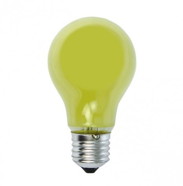 Glühlampe Tropfenlampe - Heitronic A19 - E27 - 25W - Gelb