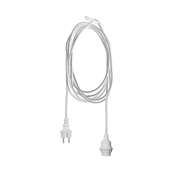 System CONNECTA WHITE - E27-Fassung "Ute" weiß - für den Außenbereich - 5m - max 25W