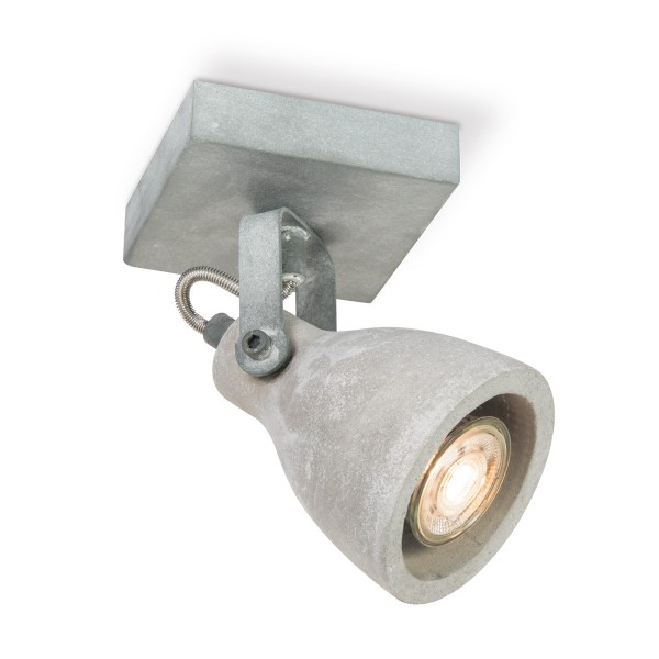 Deckenspot VEDI Einzelspot - Betonoptik grau - inkl. 1 x GU10 3000K 345lm 36°