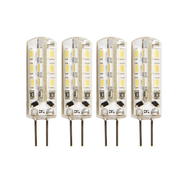 4er - LED Leuchtmittel Stiftsockel G4 - 12V - 1,5W - 120lm - 3000K