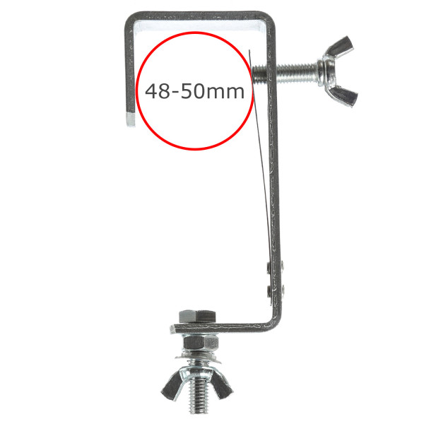 Theaterhaken 50kg Set CC-50 silber (5 Stück) - Montagehaken mit Schutzlippe - bis 50kg | DELTATRUSS